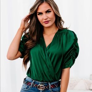 Green Bodysuit, size large, NWOT